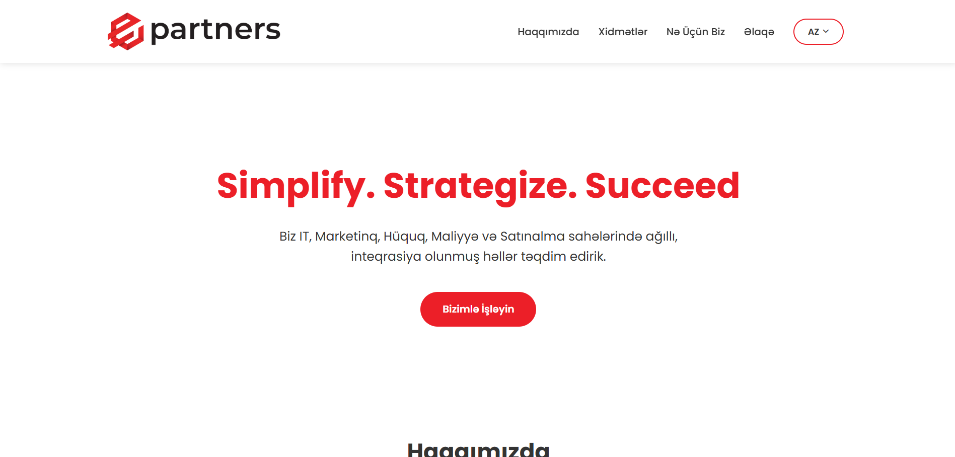 E-Partners — Landing Page layihəsi, Nurlan Qadirov tərəfindən hazırlanıb