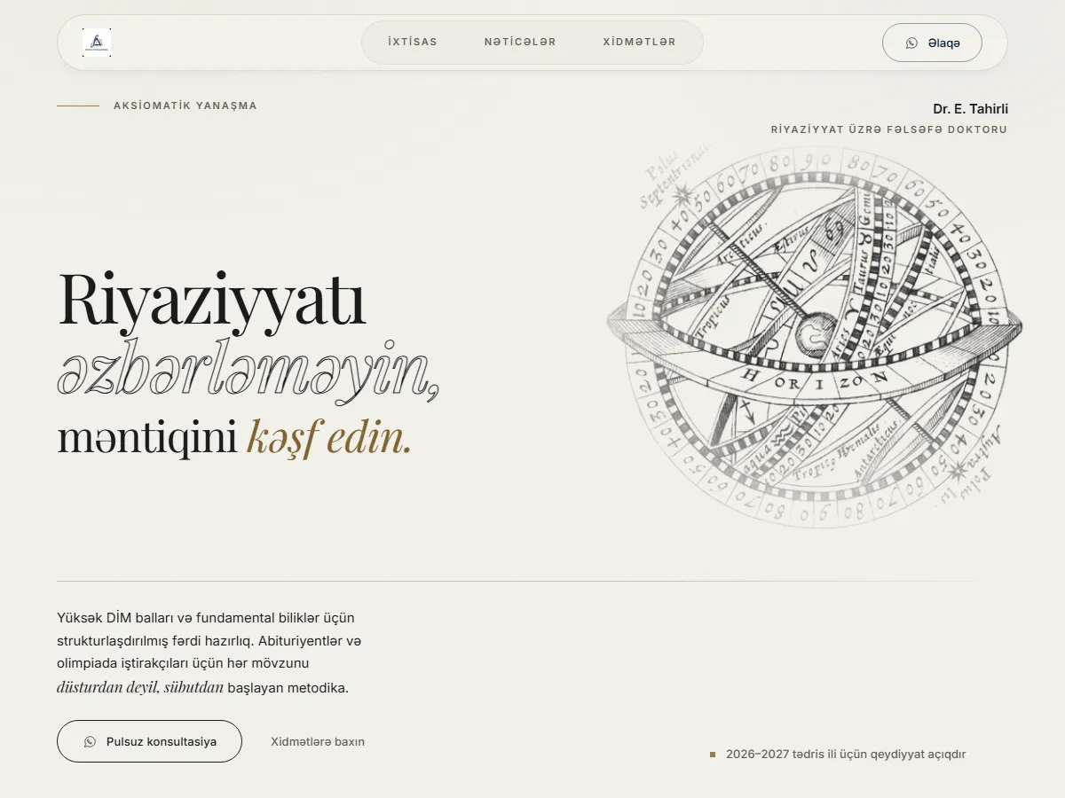 The Proof — Mathematics Tutor Firdovsi Deyyanov — Education layihəsi, Nurlan Qadirov tərəfindən hazırlanıb