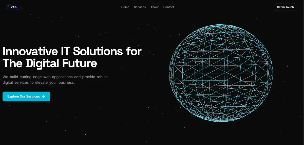 ZM Tech — IT Services Company Website — IT Services layihəsi, Nurlan Qadirov tərəfindən hazırlanıb
